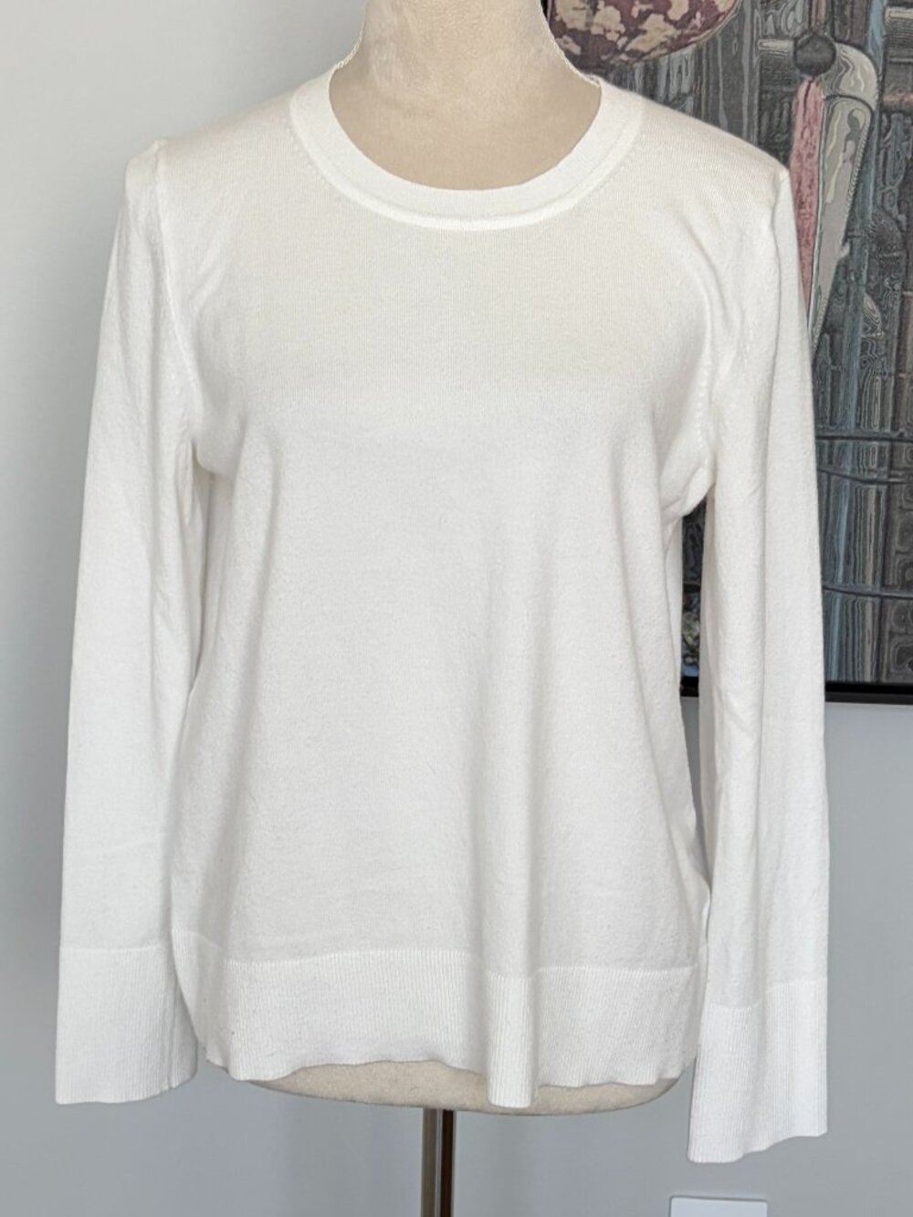 Free Assembly White Crewneck Sweater L